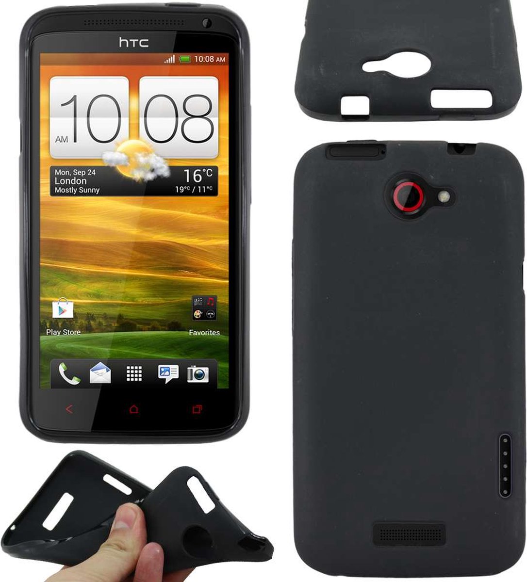 ebestStar - Hoes geschikt voor HTC One X, Beschermhoes Siliconen Schokbestendig, Dun en Flexibel, Zwart