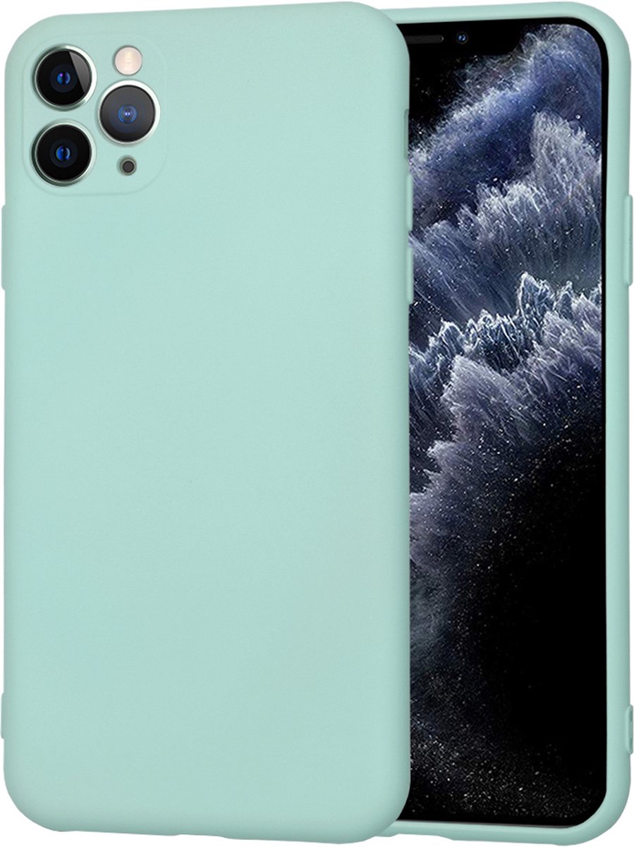 Techsuit Soft Flex Silicone Back Cover hoesje voor Apple iPhone 11 Pro Max - Sea Blue