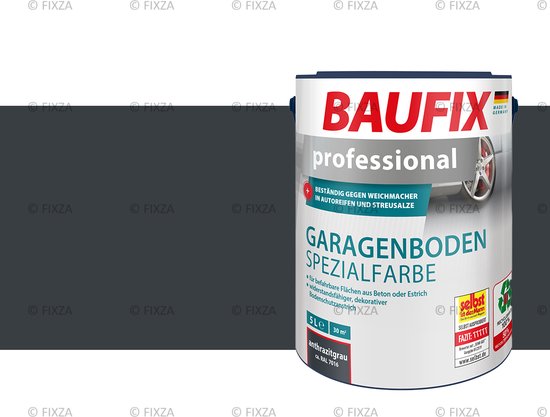 BAUFIX Professionele garagevloer verf antraciet grijs 5 Liter