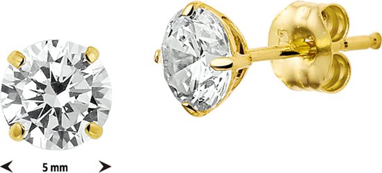 SPARKLE14 - Boucles d'oreille clous Zircone - Or