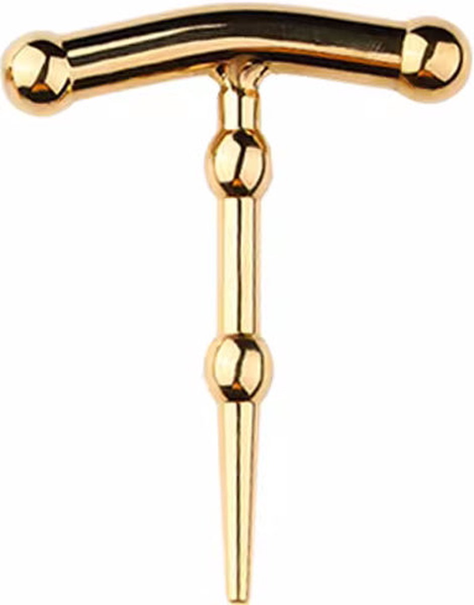 Goedkoopste Fixxx - Penisplug met Twee Bolletjes - Diameter 5-8 mm - Goud