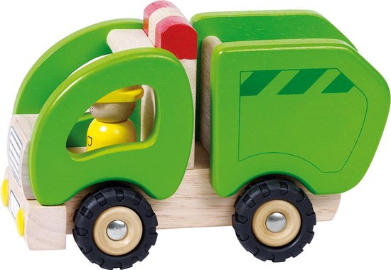 Goki Houten Vuilniswagen van goki — afbeelding 3