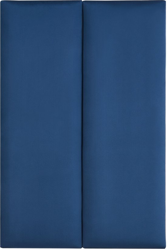Panneaux muraux rembourrés Carpino set de 2 velours 90x30 cm bleu marine [neu.haus]