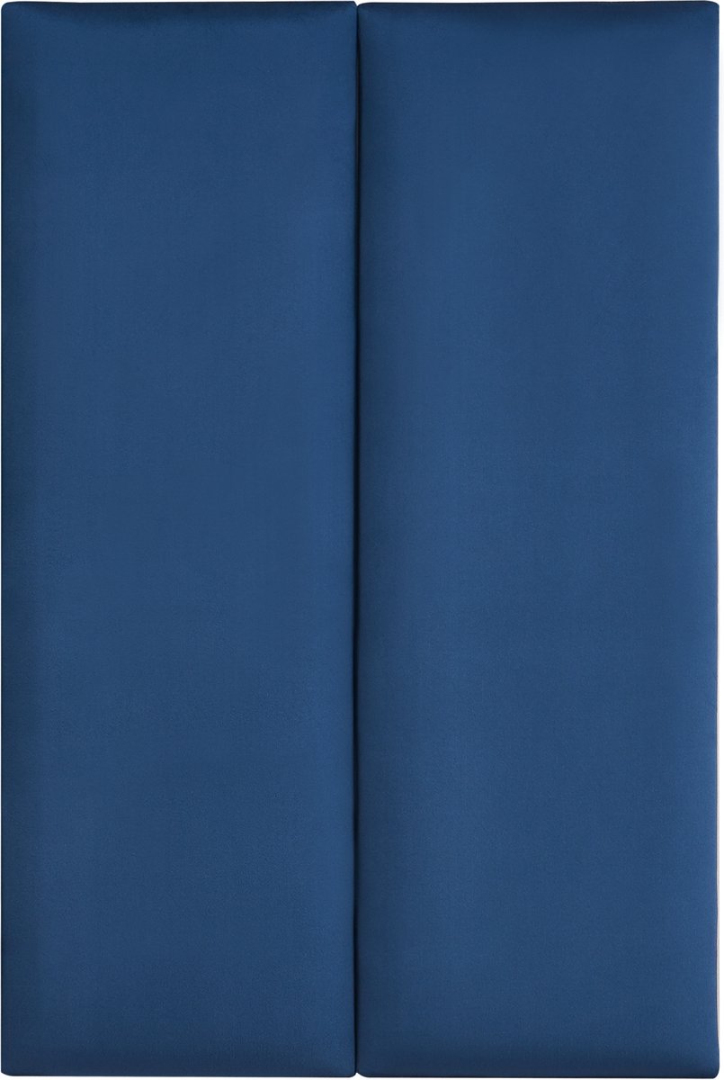 Gestoffeerde wandpanelen Carpino set van 2 fluweel 90x30 cm marineblauw [neu.haus]