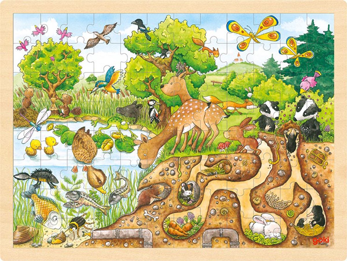Goki Puzzel Natuur. 96st.