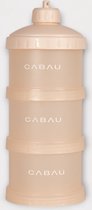 Cabau Style de vie Powder Tower - Récipients à poudre - Beige - 3 pièces - Bouchon doseur pratique - Sans BPA - Passe au lave-vaisselle - Idéal pour emporter vos compléments partout