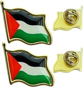 2 Stuks Palestina pin - Palestijnse vlag badge