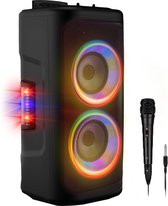 Denver Bluetooth Speaker Party Box - Discolichten - Partybox - Incl. Microfoon - Micro SD / USB / AUX - TSP353