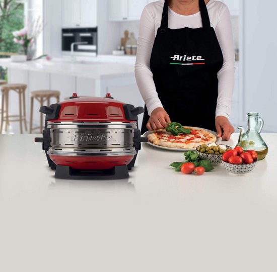 Ariete - PIZZERIA - dubbele pizzaoven - 2300W - 2 pizza's tegelijk - max. 400 °C - rood — afbeelding 2