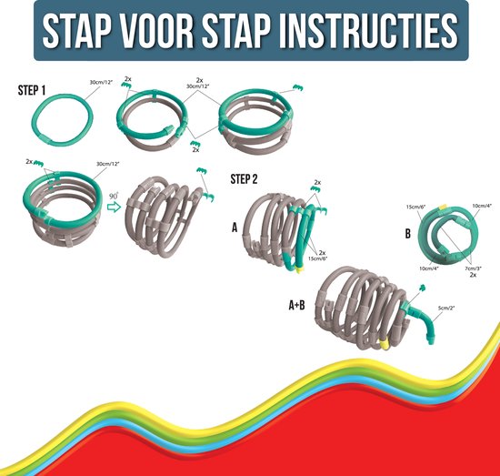 Spaghetteez - Ele-Flex - Flexibele Bouwstaafjes - Speelgoed 5,6,7,8 Jaar Jongens en Meisjes- Constructie Speelgoed- Montessori Speelgoed- Educatief Speelgoed
