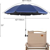 Bol.com Parasol voor stoel met verstelbare klem oppervlak 105 cm UPF 50+ met parapluclipbevestiging voor terrasstoelen strandsto... aanbieding