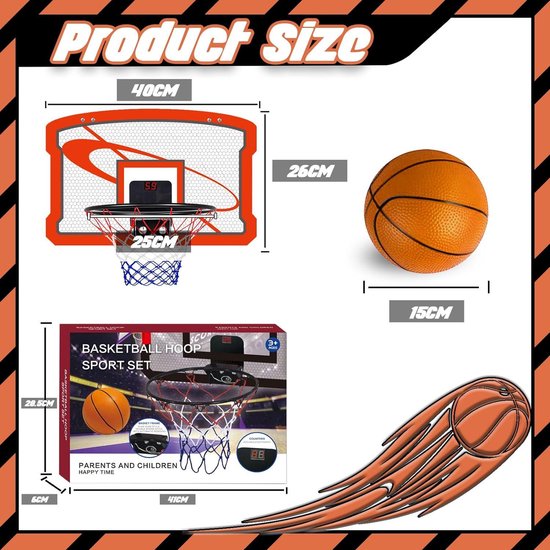 Winkee - Basketbal-bureau-organizer, pennenbox, mini-basketbalkorf, pennenbak, basketbaldecoratie, pennenhouder kinderkamer, bureauaccessoires, cadeau voor kinderkamer, kantoor