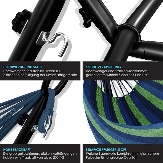 Comfortabele 2 Persoons Hangmat met Standaard | Perfect voor de Tuin – Finesse Online Store