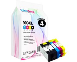 Inktdag inktcartridges voor hp 903xl / hp 903xl multipack/ hp 903 xl/hp 903 inktcartridges van 4 kleuren voor HP OfficeJet 6950, HP OfficeJet Pro 6860,HP OfficeJet Pro 6960,HP OfficeJet Pro 6970,HP Officejet Pro 6951