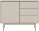 Bol.com Selsey commode Viviaro - 104 cm - met drie lades grijs beige aanbieding