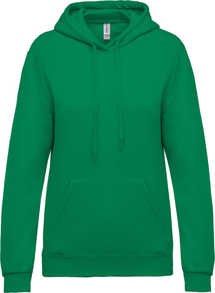 Kariban Eco damessweater met capuchon K473 - Kelly Green - XXL