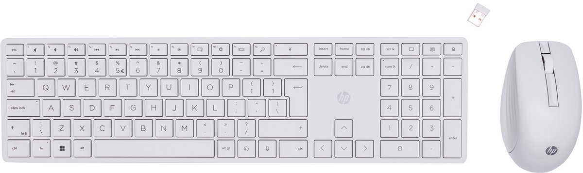 HP 650 Draadloze Toetsenbord- En Muiscombinatie Wit