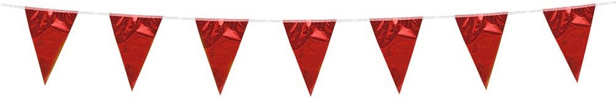 Mini Vlaggenlijn Ruby Red 3 meter - Verjaardag Feest Party Festival Poolparty Decoratie