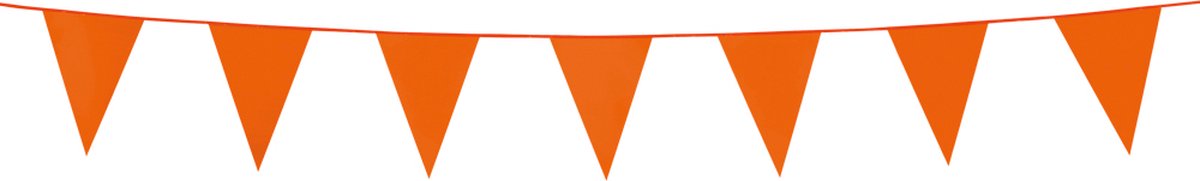 Mini Vlaggenlijn Oranje 3 meter - Verjaardag Feest Party Festival Poolparty Decoratie
