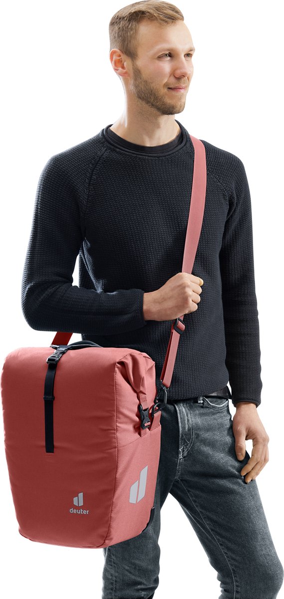 deuter Fietsenzak Valbona Pannier Bag 20 + 5 Redwood Bruine