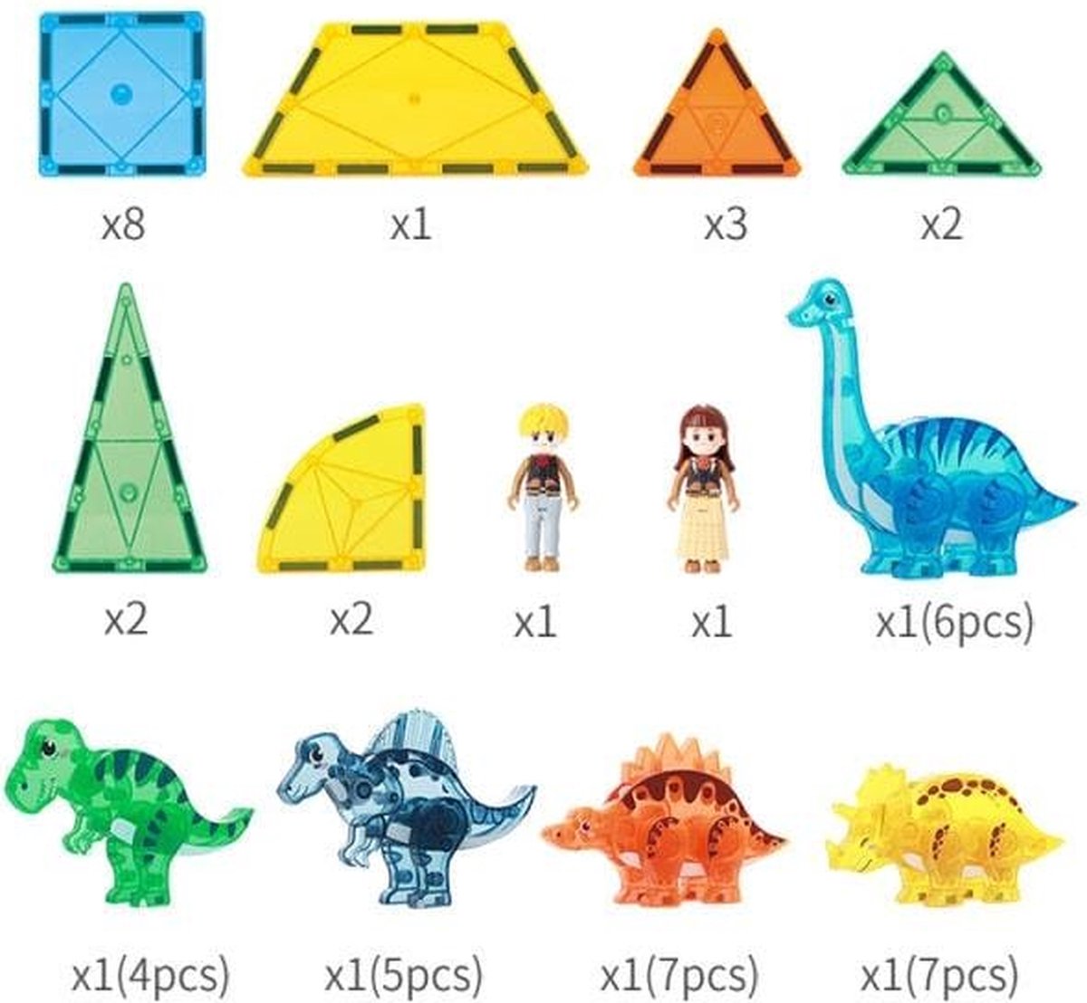 Bestdin Magnetische tegels 88 stuks, kinderspelletjes
