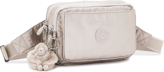 kipling Sac à épaule bandoulière Sac banane Basic Plus Abanu Multi Convertible Crossbody Metallic Glow Beige