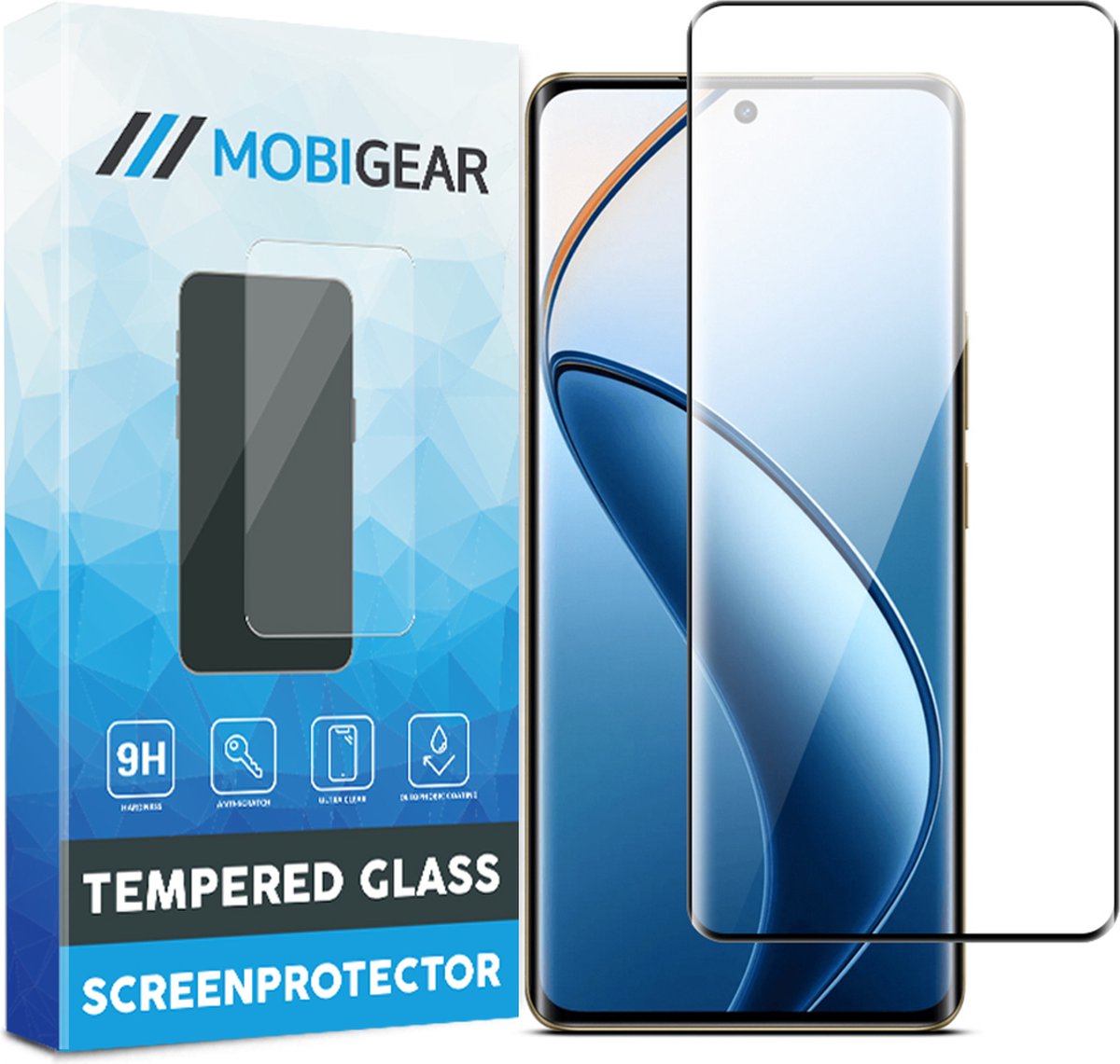 Mobigear Screenprotector geschikt voor Realme 12 Pro Glazen | Mobigear Premium Screenprotector - Case Friendly