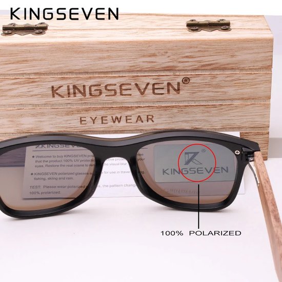 Kingseven vierkant Zonnebril - Unisex - Gepolariseerd - UV400 - Groen van Merkloos — afbeelding 3