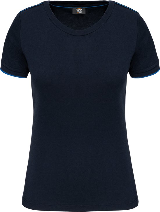 Coupe du monde. T-shirt femme manches courtes « Designed To Work » WK3021 - Bleu marine / Blue Royal clair - XXL