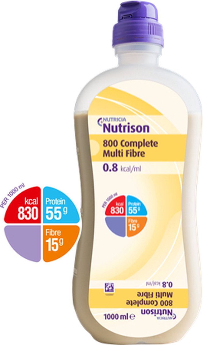 Goedkoopste Nutricia Nutrison 800 Complete Multi Fibre 8 x 1000ML - Voordeelverpakking