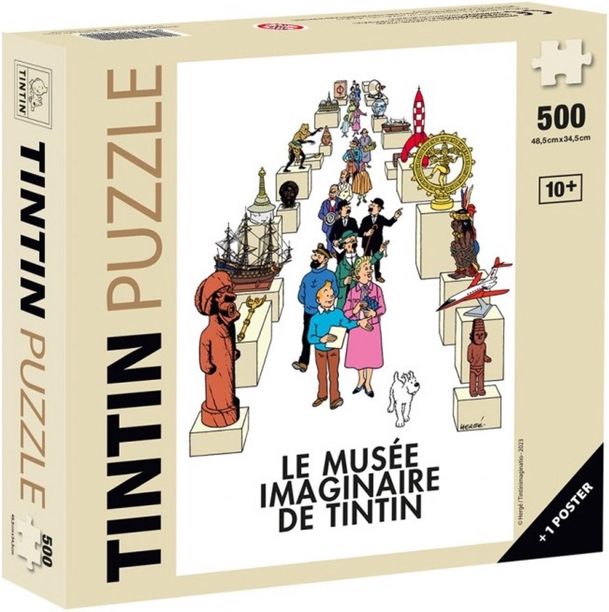 Puzzel Kuifje - 500 stukjes - Le Musee Imaginaire - Tintinimaginatio