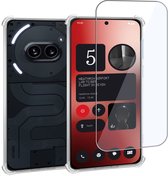 Geschikt voor Nothing Phone 2a - Hoesje + Screenprotector – Gehard Glas Cover + Shock Proof Case - Transparant