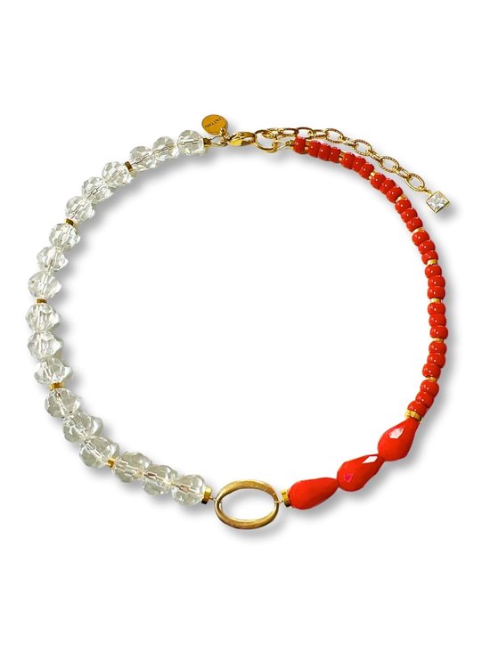 Zatthu Jewelry - N24SS690 Luma kralenketting rood