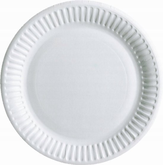 METRO Professional Papieren borden, 26 x 26 cm, wegwerp, composteerbaar, vierkant, waterbestendig, wit, 40 stuks
