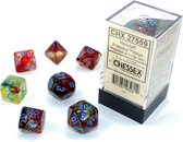 Chessex Nebula Primary/blue Luminary Polydice Dobbelsteen Set (7 stuks)