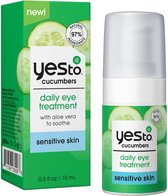 Yes To Cucumbers - Daily Eye Treatment - VEGAN - Gevoelige Huid - Gezichtsverzorging - Oogcrème - 15 ml