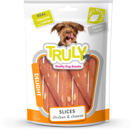 Truly Zachte Hondensnacks met Kip & Kaas - 15 zakjes van 90 gram