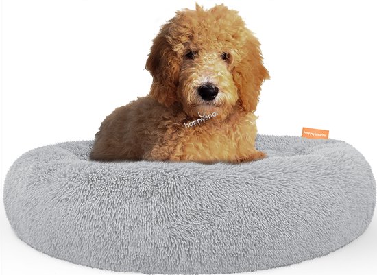 Happysnoots Donut Hondenmand 70cm - Lichtgrijs Hondenbed - Hondenkussen - Dog Bed