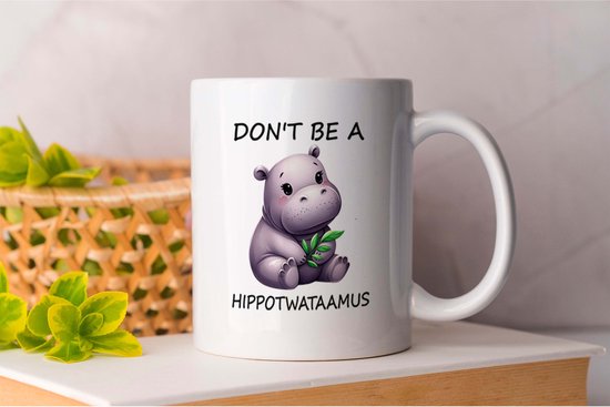 Casitika Hippotwatamus Mug. Dont Be A Hippo Twatamus. Ceramic Coffee