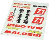 Malossi Stickerset Malossi 10-delig 34x24cm