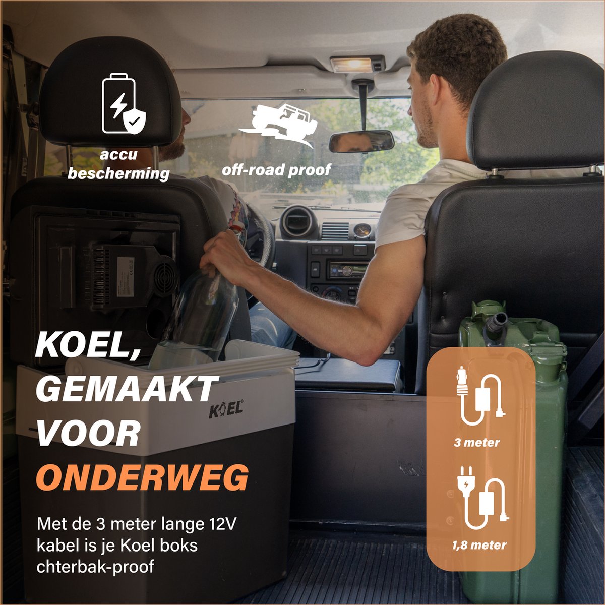 Koel Boks 25L - Koelbox Elektrisch 12V en 220V/230 Volt - Camping Koelkast voor Auto - Coolbox - Frigobox tot -19°C — afbeelding 3