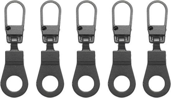 5x Pièces - Tirette refermable - Onglet fermeture éclair cliquable - Fermeture éclair de remplacement pour fermeture éclair cassée - Fermeture éclair - LOUZIR