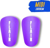 FLAIR Mini Scheenbeschermers - Voetbal - Kleine scheenbeschermers - Paars - 10x6cm - Mini Shin Pads