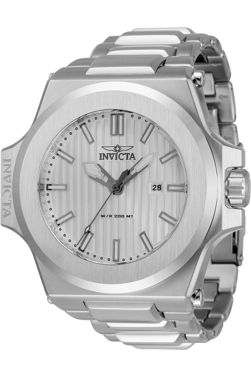 Invicta Akula 34729 Heren Horloge - Waterdicht - Analoog - Quartz Uurwerk - Roestvrij Staal met zilveren Wijzerplaat - 58mm