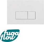 FugaFlow Metal Bedieningsplaat - voor Geberit UP320 inbouwreservoir - dualflush - rechthoekige knoppen - metaal wit mat