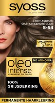 Syoss Oleo Intense - 5-54 Licht Asbruin - Permanente Haarverf - Haarkleuring - 1 stuk