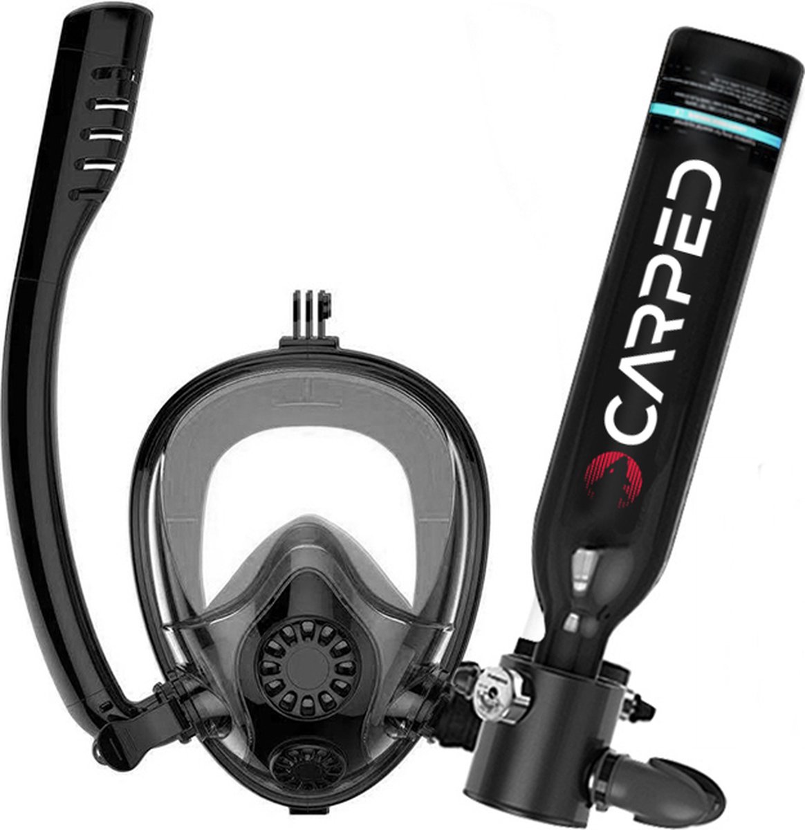 Snorkelmasker met zuurstof (duikset)