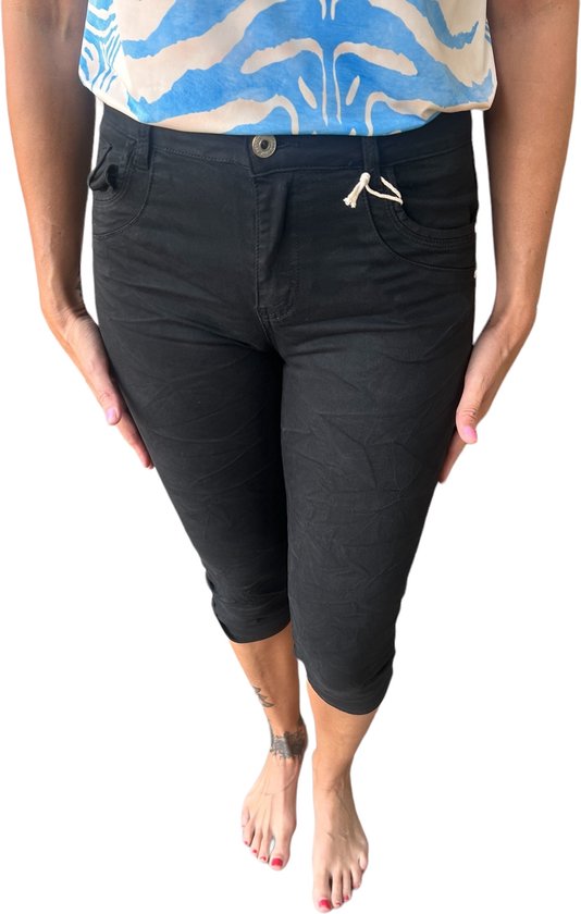 Karostar capri 3/4 jeans black KC8081-1 maat 36