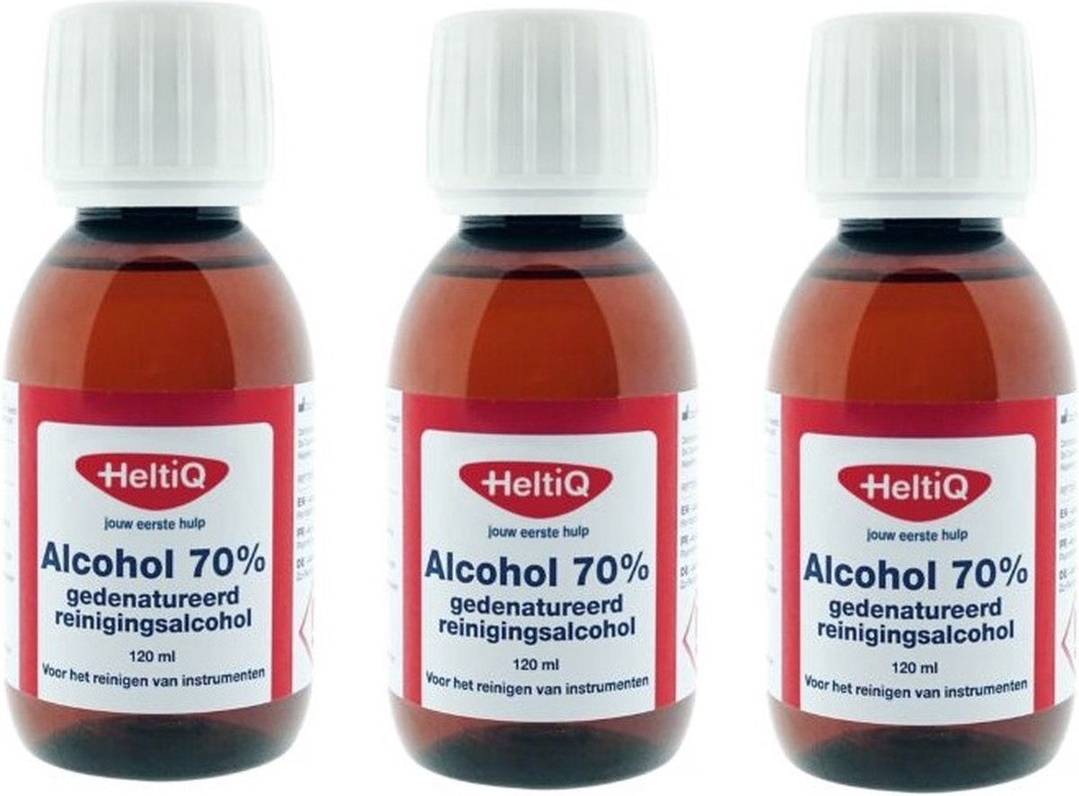 HeltiQ Alcohol - 70% - 3x120 ml voordeelverpakking