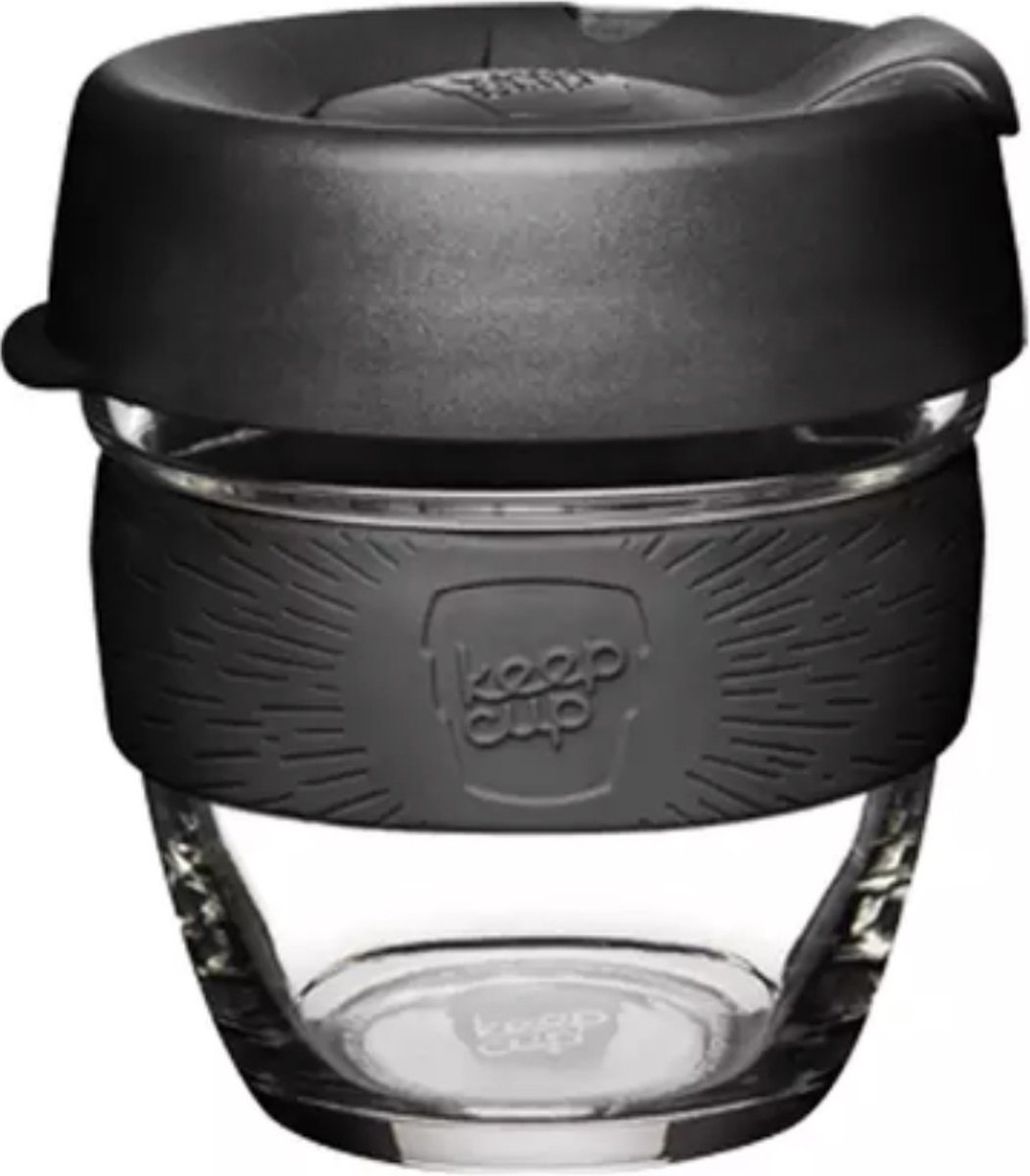 KeepCup koffie beker to go glas - 227 ml - Zwart